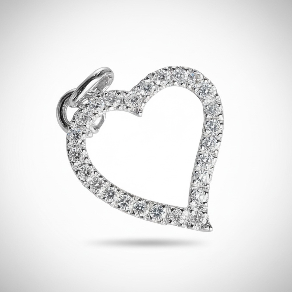 Sterling Silver 925 and CZ Heart Shaped Pendant Brand New in Packaging